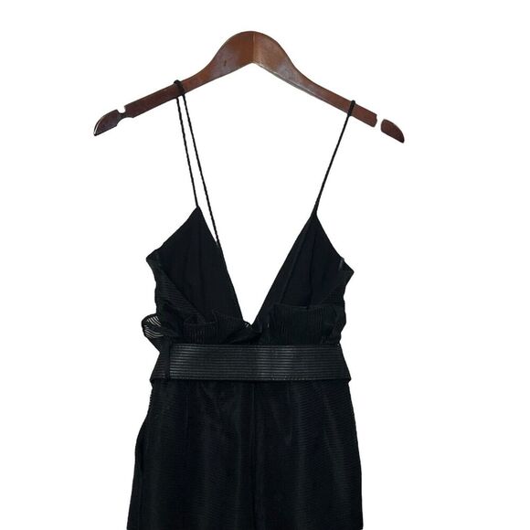 Alice McCall Justify My Love Jumpsuit in Black Belted Ruffle Women’s Size 0 New - Picture 5 of 11